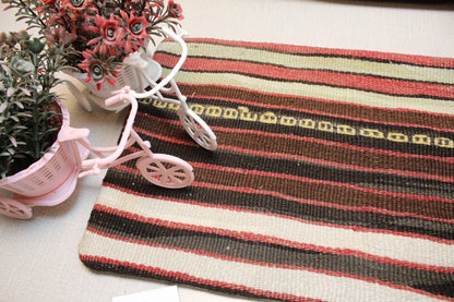 Handmade Kilim Pillow Cover: Boho Woven Wool Lumbar Pillow