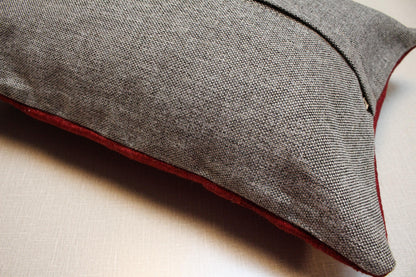 Handmade Kilim Pillow Cover 12x24: Upcycled Turkish Wool Rug