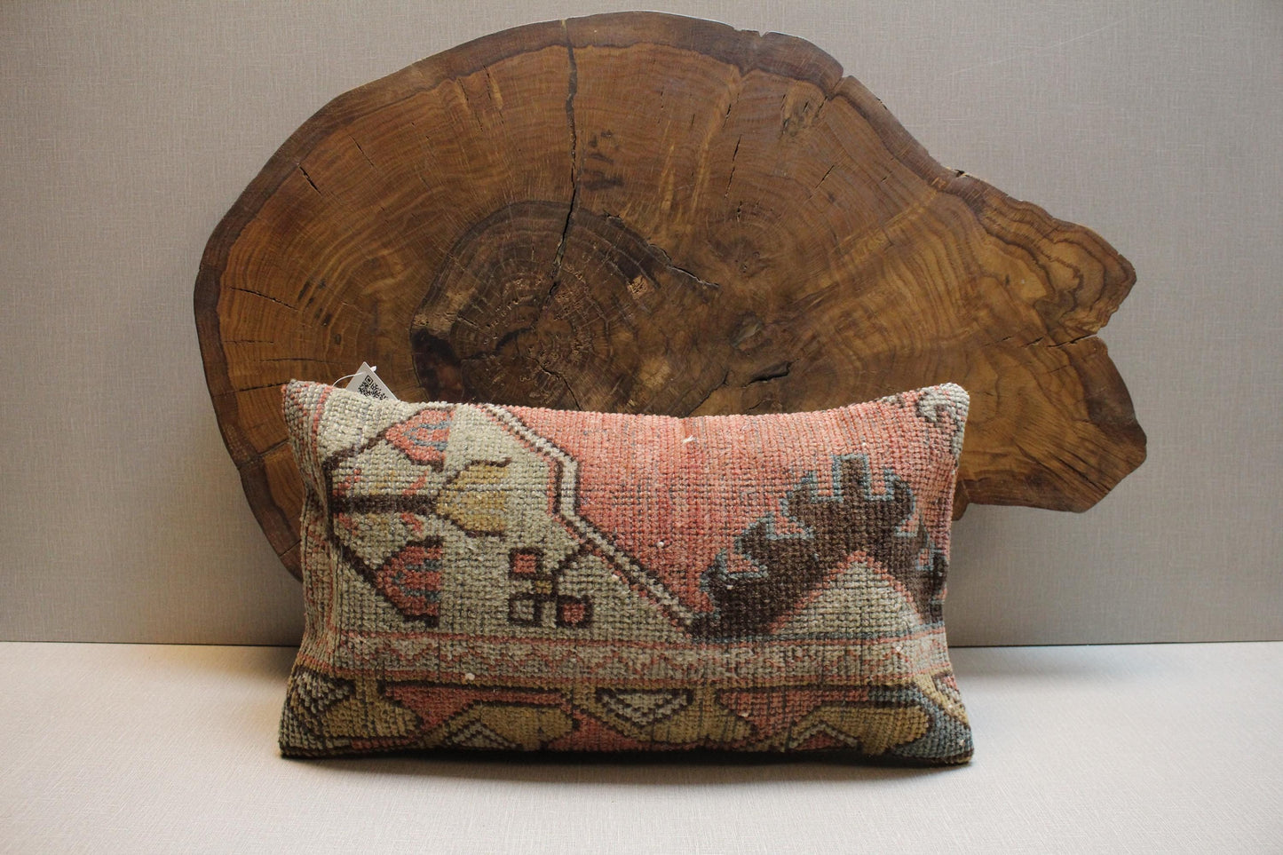 Handmade Kilim Pillow Cover 16x24: Upcycled Vintage Turkish Rug