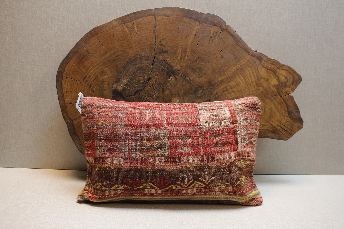 Handmade Kilim Pillow Cover 16x24: Vintage Turkish Rug Lumbar Cushion