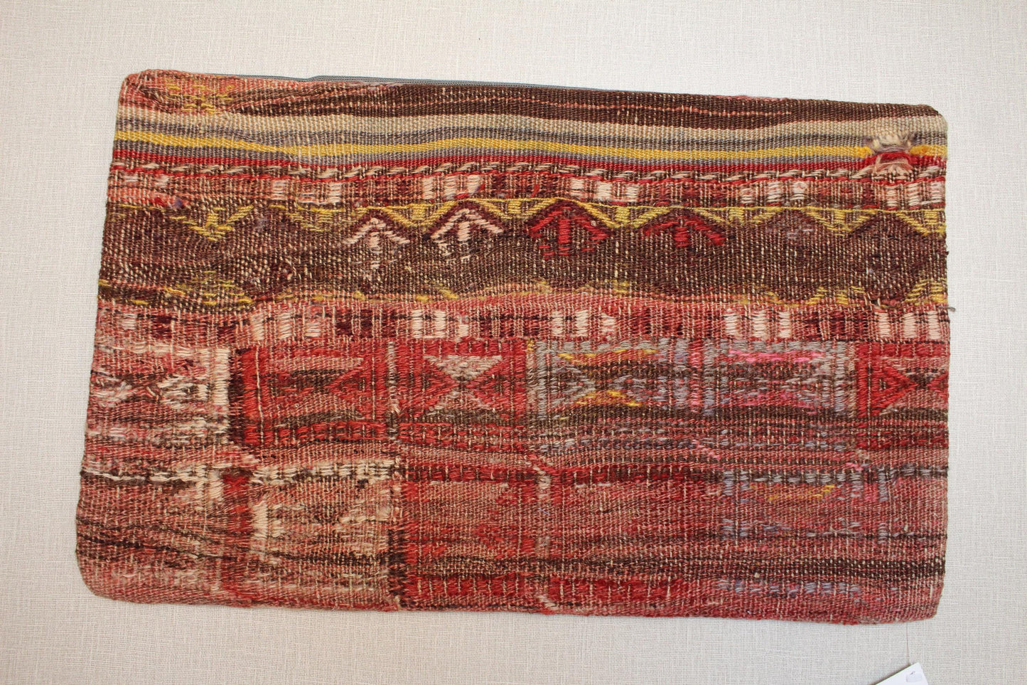 Handmade Kilim Pillow Cover 16x24: Vintage Turkish Rug Lumbar Cushion