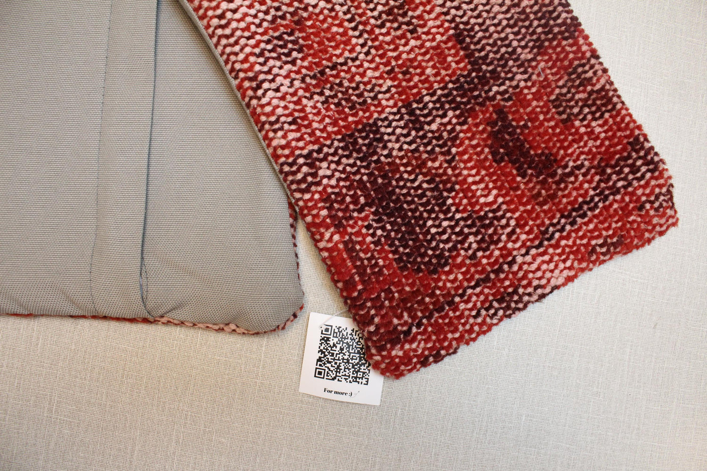 Handwoven Turkish Kilim Lumbar Pillow Cover: Red Rustic Boho Throw Pillow