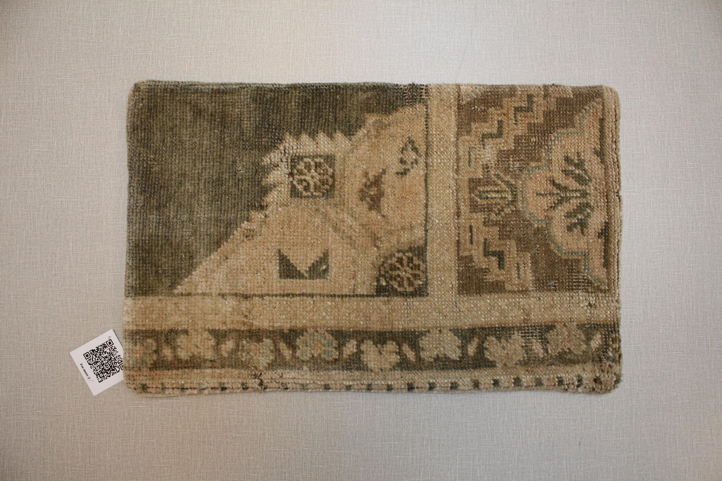 Handwoven Kilim Pillow – 12x20 Inch Organic Wool Cushion, Modern Boho Home Decor.