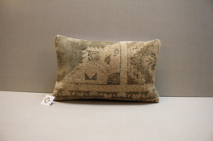 Handwoven Kilim Pillow – 12x20 Inch Organic Wool Cushion, Modern Boho Home Decor.