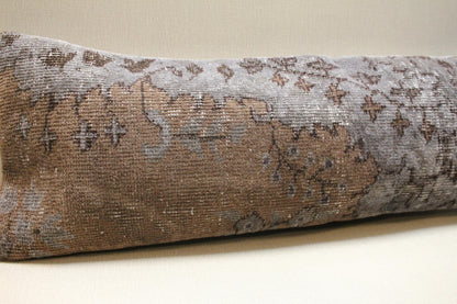 Handwoven Turkish Kilim Pillow Cover 12x36: Rustic Boho Lumbar Cushion