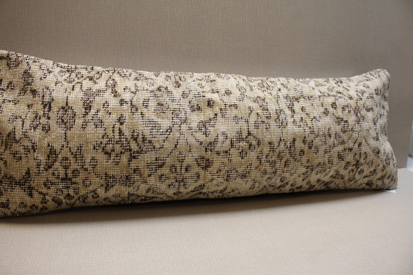 Handwoven Turkish Kilim Pillow Cover 12x36: Boho Lumbar Cushion