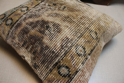 Handwoven Kilim Pillow Cover 16x16: Rustic Boho Throw Cushion