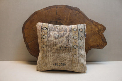 Handwoven Kilim Pillow Cover 16x16: Rustic Boho Throw Cushion