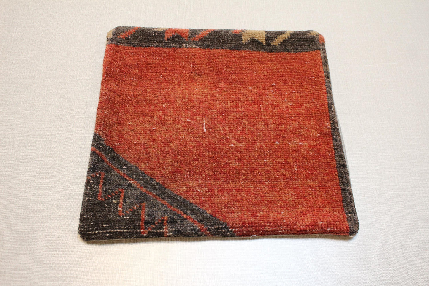 Orange Kilim Pillow Cover: Vintage Turkish Rug, Rustic Boho Cushion