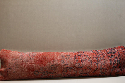 Vintage Turkish Kilim Bench Cover: Red & Black Floral, Handwoven Upholstery