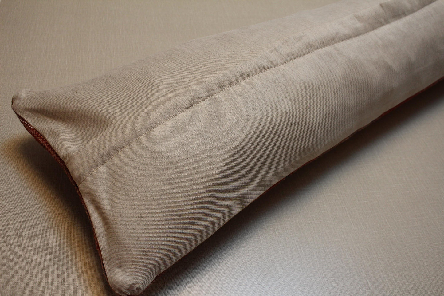 Vintage Turkish Kilim Pillow Cover: Rust Red & Navy Lumbar Cushion