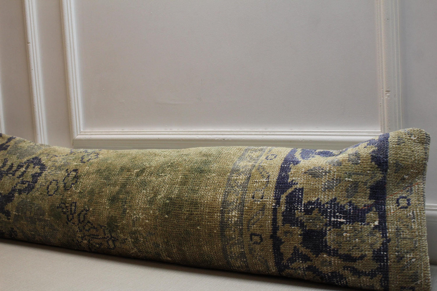 Vintage Turkish Rug Runner: Handmade Wool Anatolian Carpet