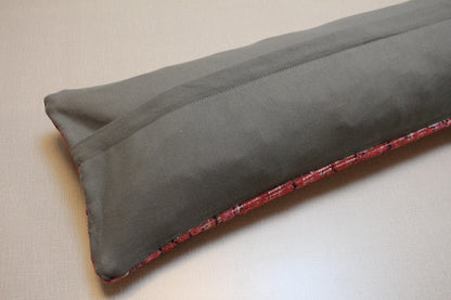 Vintage Turkish Kilim Pillow Cover: Red, Pink, Purple Floral - 30x120cm