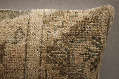 Handwoven Kilim Pillow – 12x20 Inch Organic Wool Cushion, Modern Boho Home Decor.