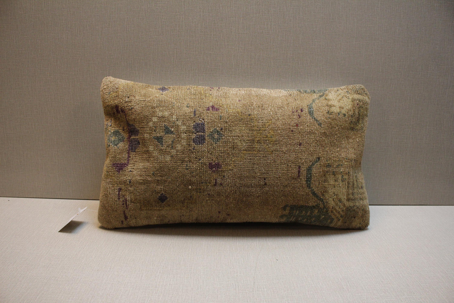 Handwoven Turkish Kilim Lumbar Pillow Cover 12x24: Boho Home Decor