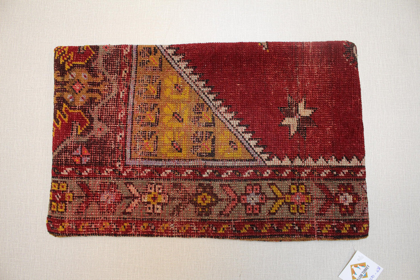 Handwoven Turkish Kilim Pillow Cover 12x24: Rustic Boho Lumbar Cushion