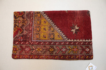Handwoven Turkish Kilim Pillow Cover 12x24: Rustic Boho Lumbar Cushion