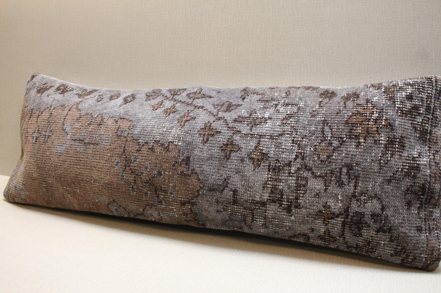 Handwoven Turkish Kilim Pillow Cover 12x36: Rustic Boho Lumbar Cushion