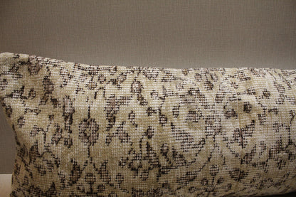 Handwoven Turkish Kilim Pillow Cover 12x36: Boho Lumbar Cushion