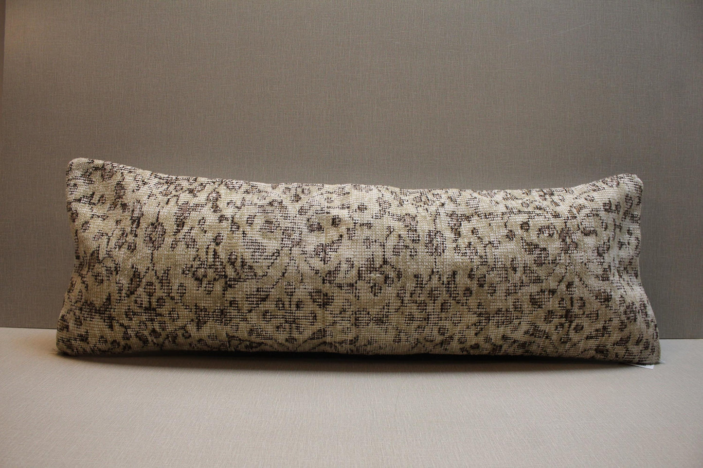 Handwoven Turkish Kilim Pillow Cover 12x36: Boho Lumbar Cushion