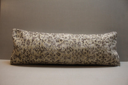 Handwoven Turkish Kilim Pillow Cover 12x36: Boho Lumbar Cushion