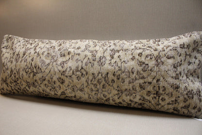 Handwoven Turkish Kilim Pillow Cover 12x36: Boho Lumbar Cushion