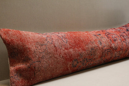 Vintage Turkish Kilim Bench Cover: Red & Black Floral, Handwoven Upholstery