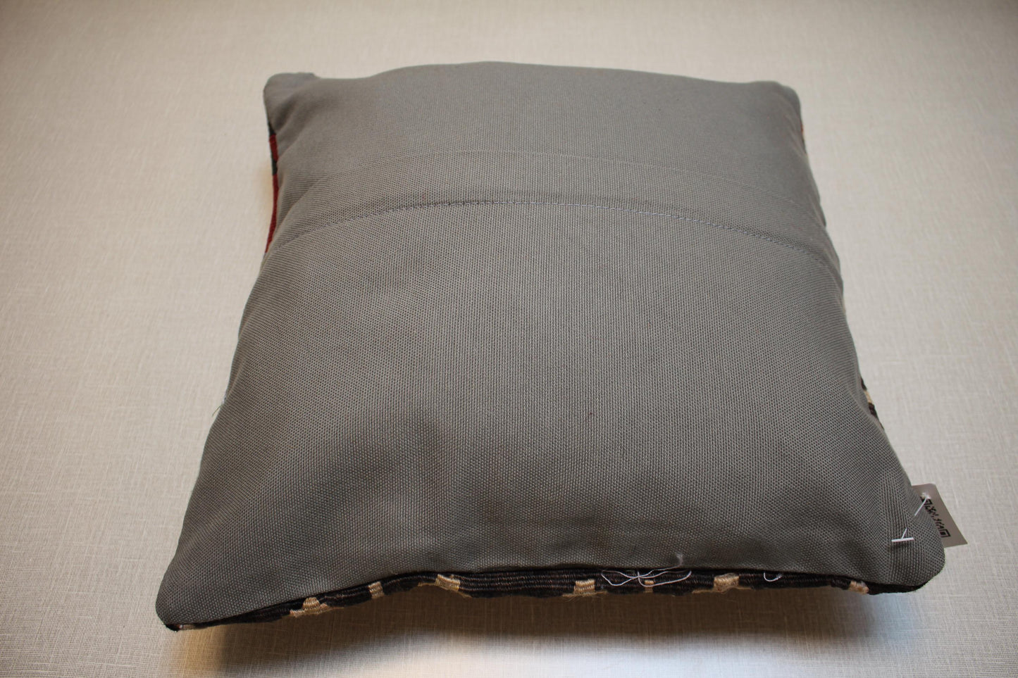 Vintage Turkish Kilim Pillow Cover | Handmade Rug Cushion with Tribal Geometric Patterns
