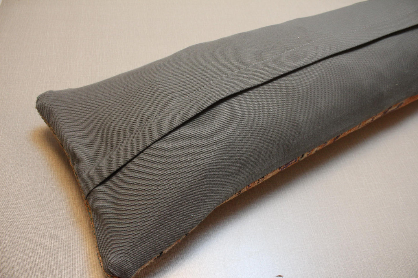 Vintage Turkish Kilim Pillow Cover: Orange Beige Lumbar Cushion