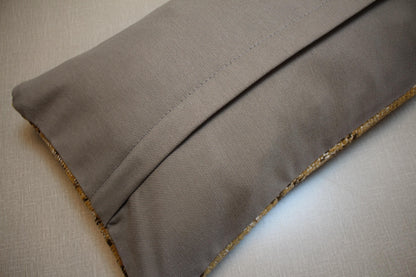 Black Vintage Turkish Rug Lumbar Pillow Cover: Boho Wool Pillow Case (12x48 in)