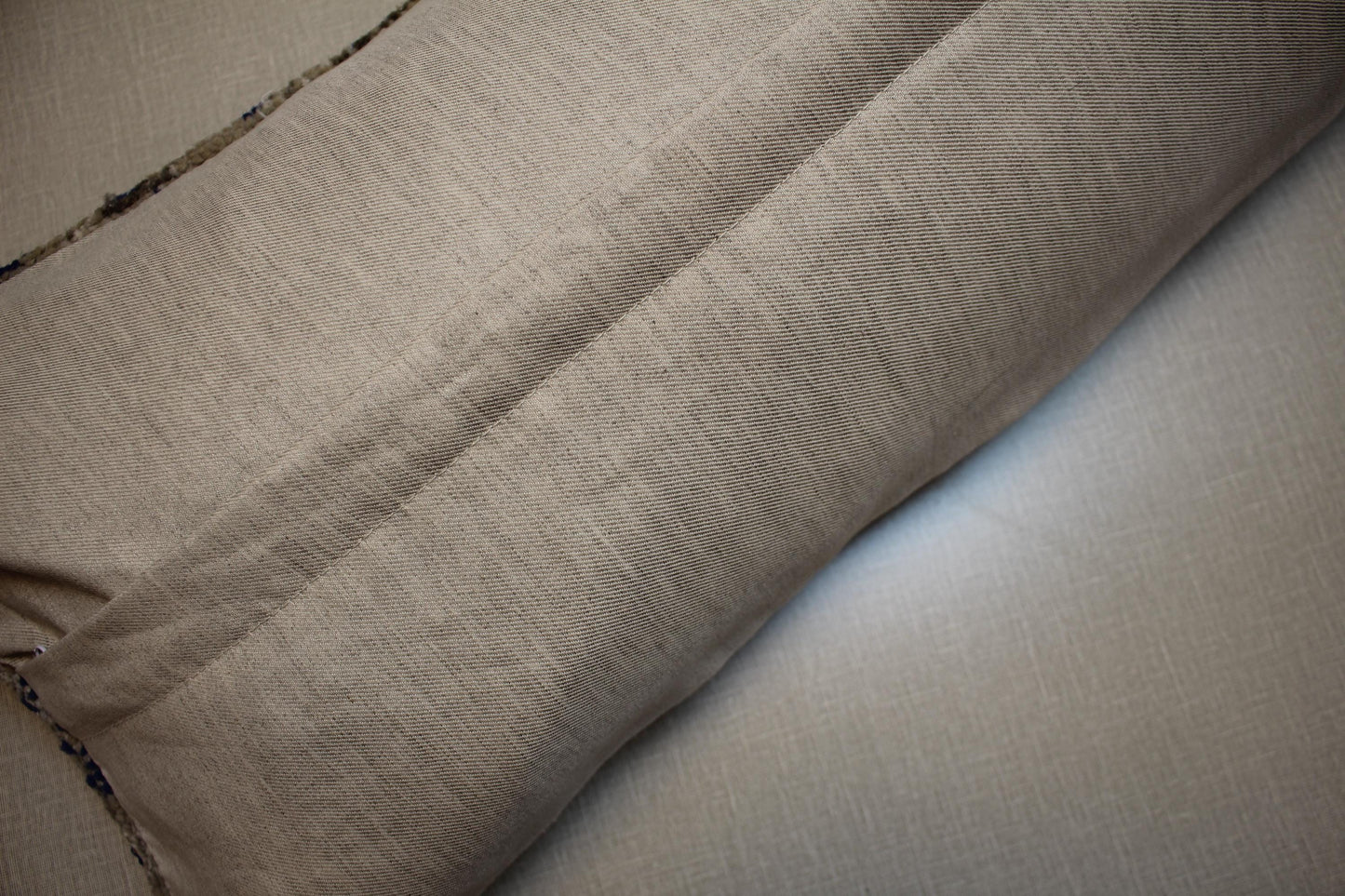 Vintage Turkish Kilim Pillow Cover: Distressed Wool Lumbar, Beige Blue Gray