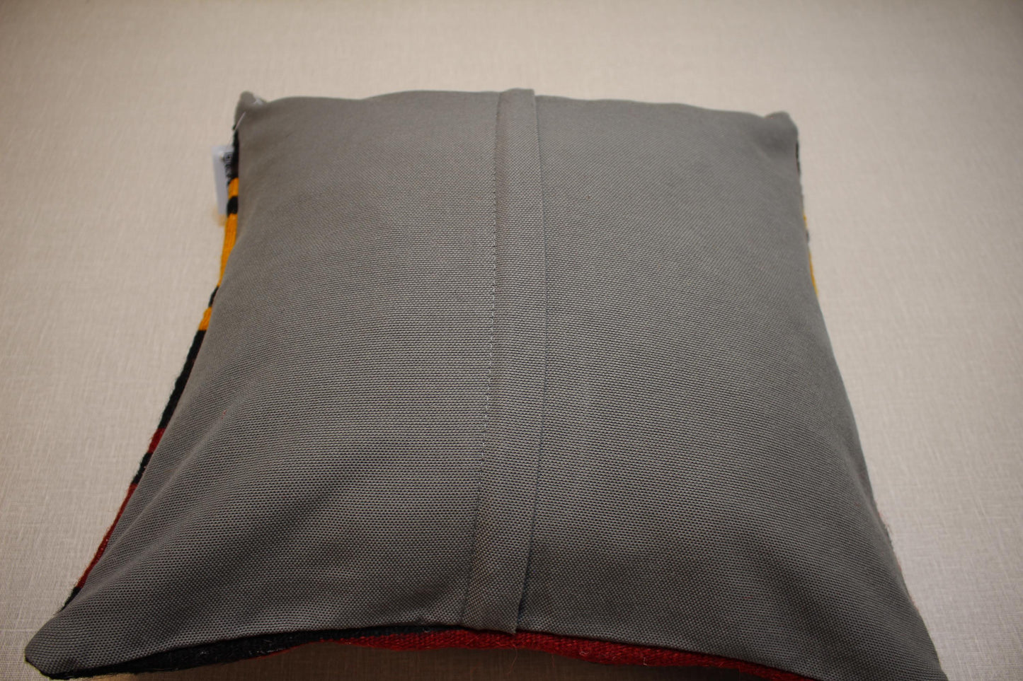 Handmade Turkish Kilim Pillow Cover: Boho Woven Cushion, 16x16