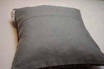Vintage Turkish Kilim Pillow Cover 16x16: Handwoven Boho Cushion