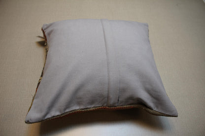 Handmade Turkish Kilim Pillow Cover: Boho Home Decor, 16x16