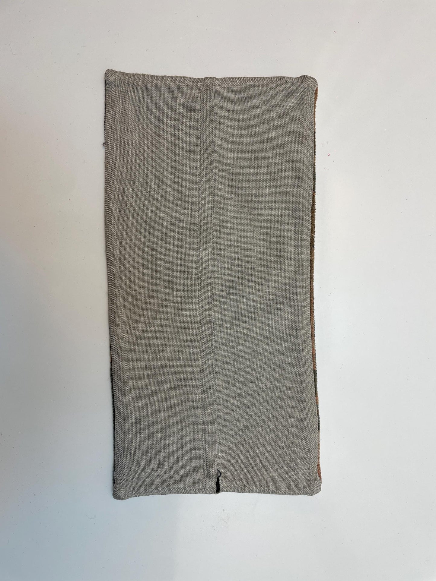 Handmade Kilim Pillow Cover: Upcycled Woven Rug, Blue 12x24 inc
