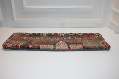 Striped Kilim Pillow Cover: Vintage Woven Wool Lumbar Pillow (12x36 in)