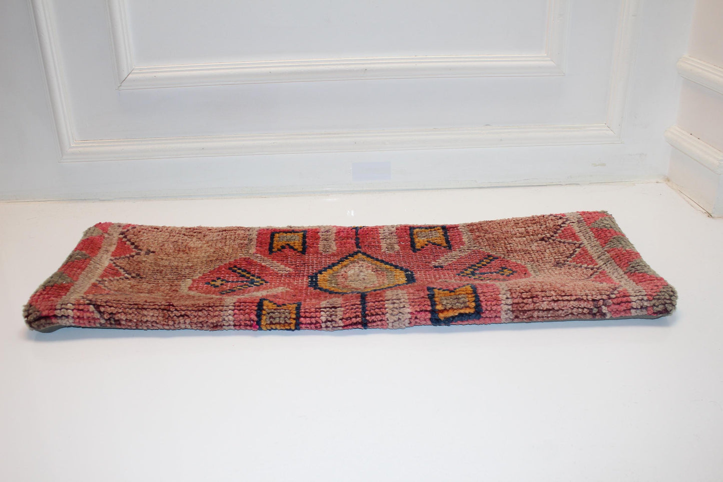 Mustard Tribal Medallion Motif, Handmade Wool Rug Textile