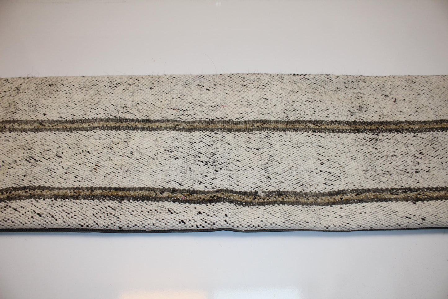 Minimal Neutral Stripe Cushion, Handwoven Wool Texture, Modern Farmhouse Rustic Decor Accent