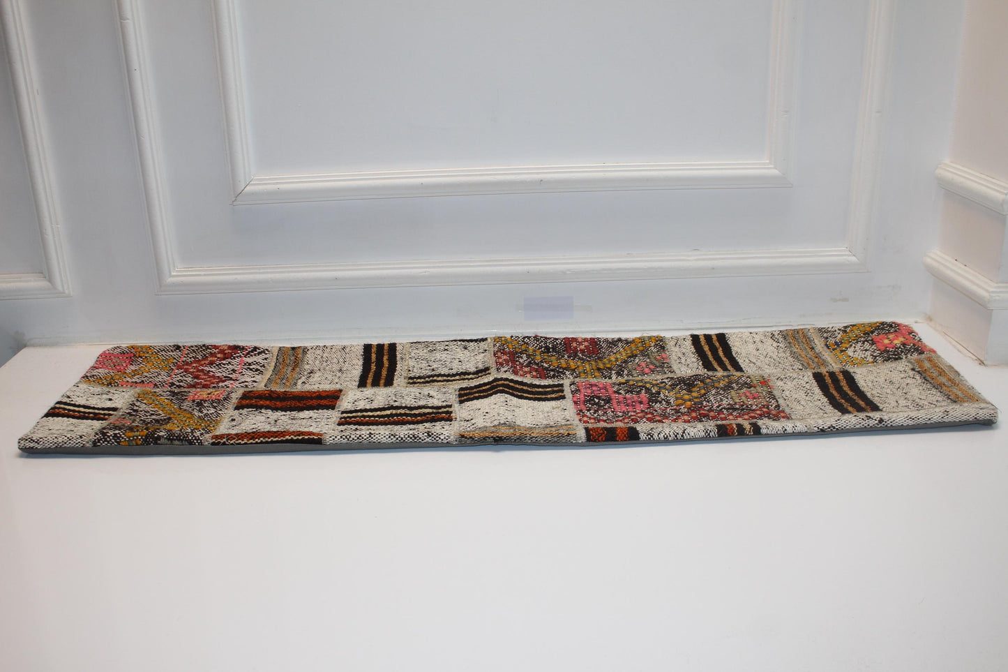 Boho Tribal Mix Cushion, Handwoven Wool Textures, Eclectic Rustic Decor Accent