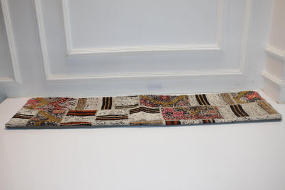 Boho Tribal Mix Cushion, Handwoven Wool Textures, Eclectic Rustic Decor Accent