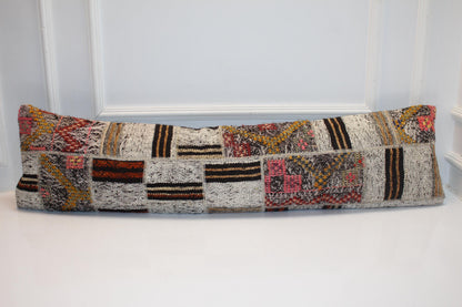 Boho Tribal Mix Cushion, Handwoven Wool Textures, Eclectic Rustic Decor Accent