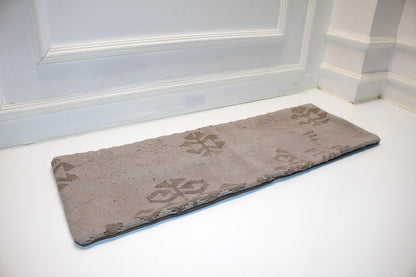 Neutral Kilim Lumbar Pillow Cover | Taupe Beige Tribal Rug, Bench Decor (12x36 in)