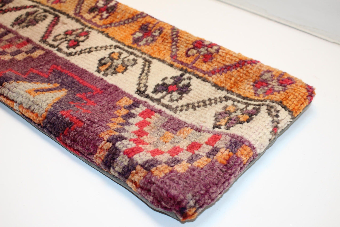 Floral Kilim Lumbar Pillow Cover | Vintage Anatolian Wool (12x36 in)