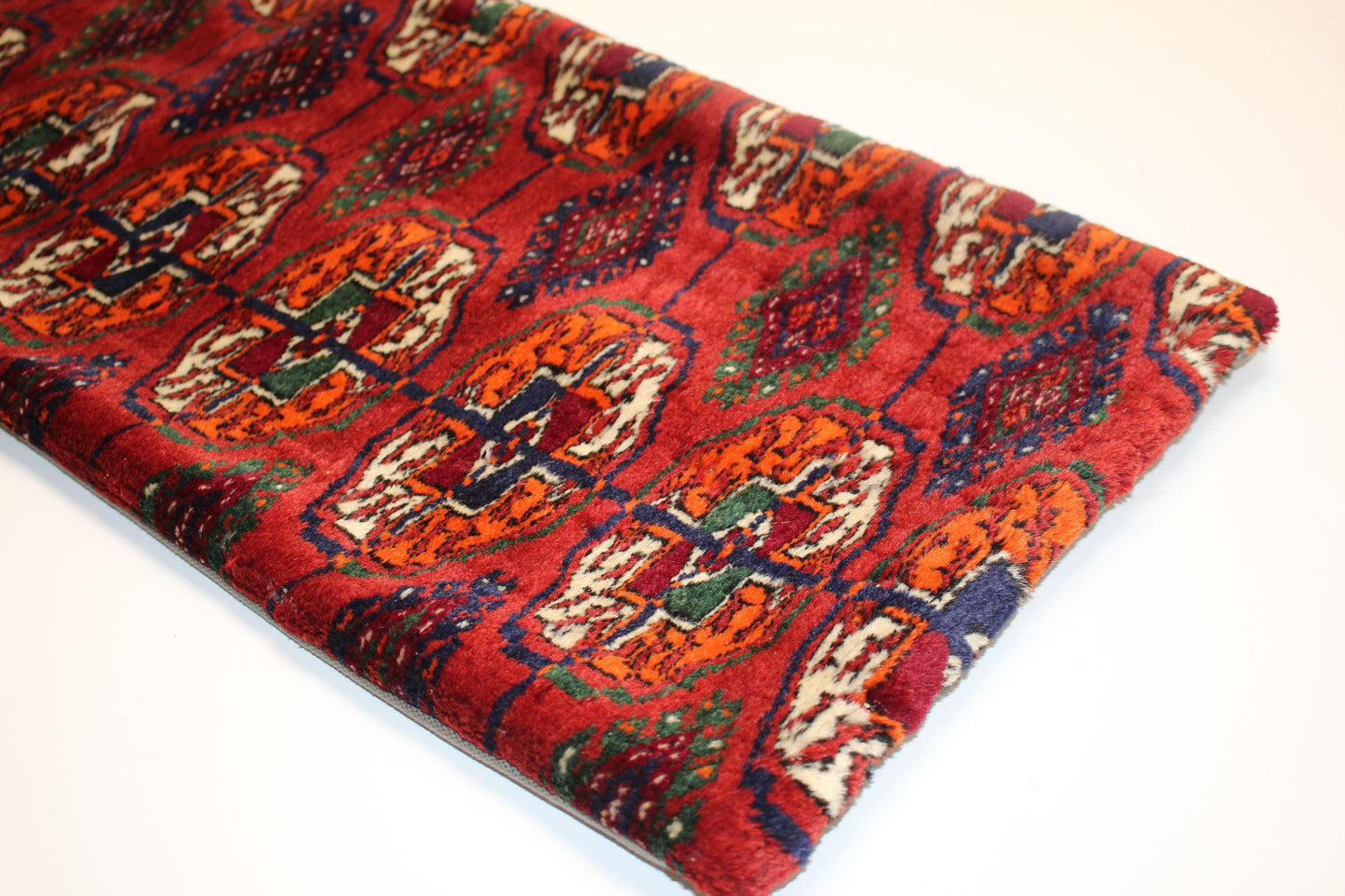 Vintage Turkish Persian Kilim Lumbar Pillow, Red Tribal Woven Cushion(12x36 in)