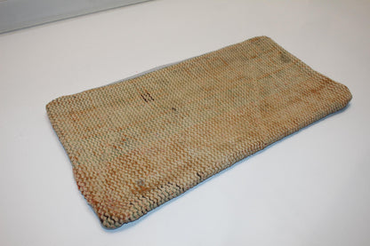 Vintage Beige Kilim Pillow Cover, Turkish Rug Cushion, 12x24 inch