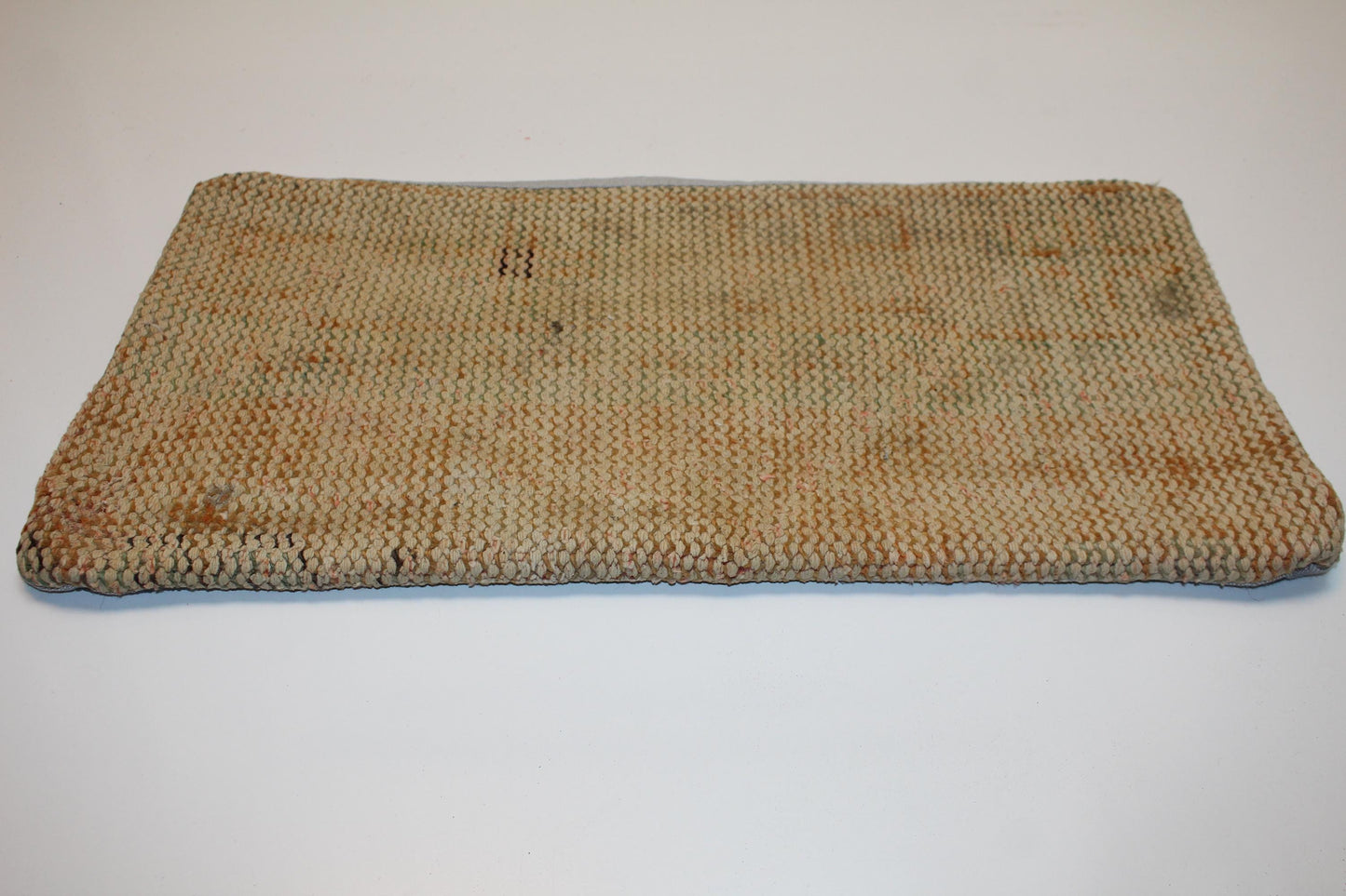 Vintage Beige Kilim Pillow Cover, Turkish Rug Cushion, 12x24 inch