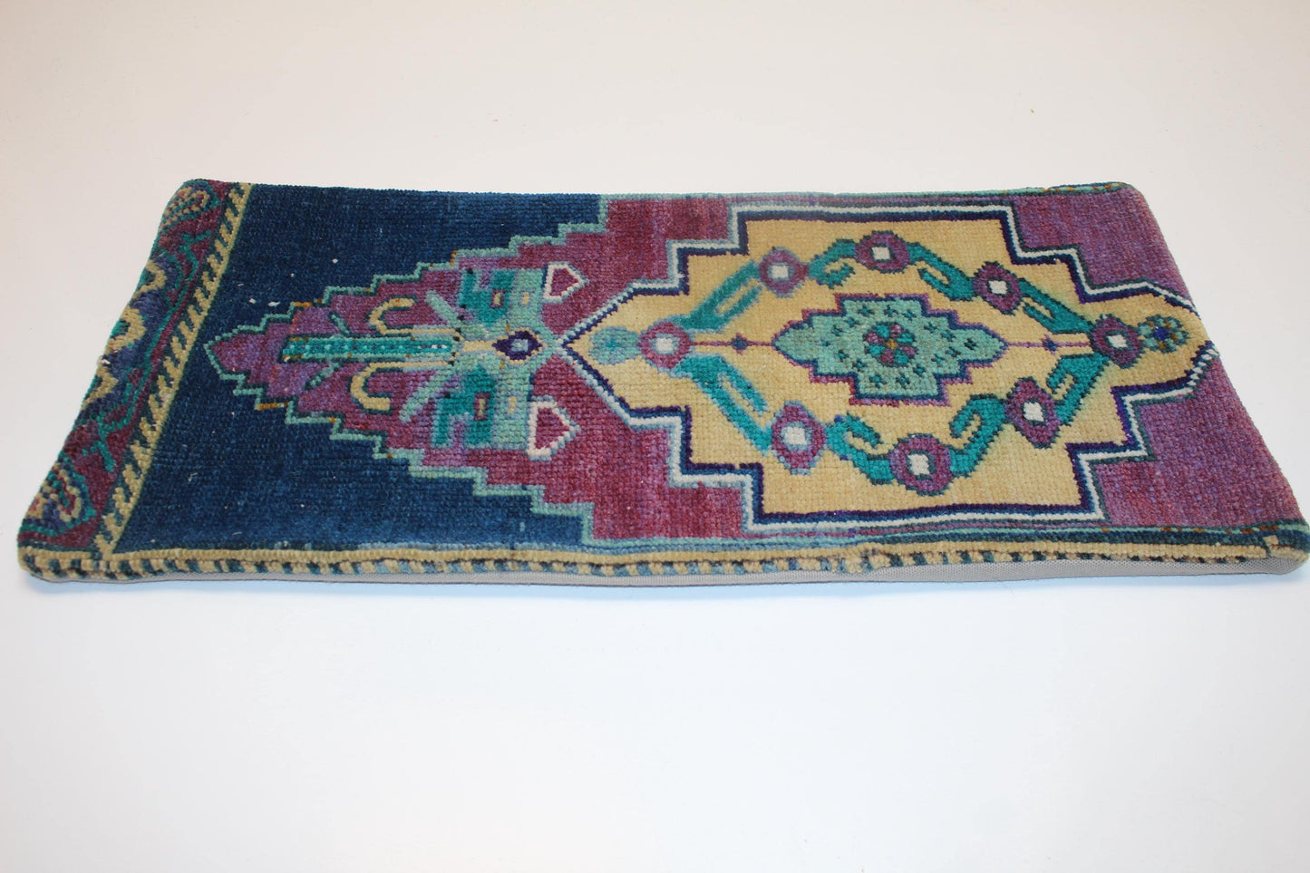 Handmade Turkish Kilim Pillow Cover, Boho Decor 12x24 inch