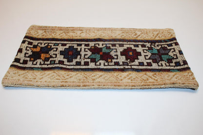 Woven Kilim Lumbar Pillow Cover, Bohemian Accent, 12x24