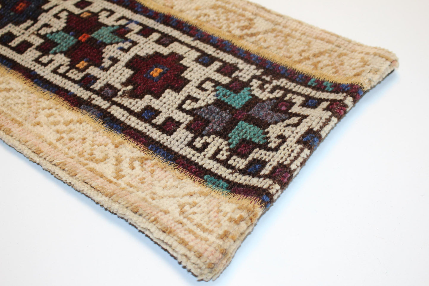 Woven Kilim Lumbar Pillow Cover, Bohemian Accent, 12x24