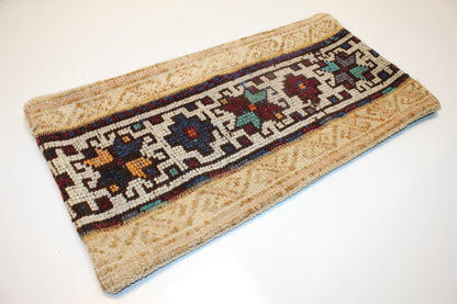 Woven Kilim Lumbar Pillow Cover, Bohemian Accent, 12x24